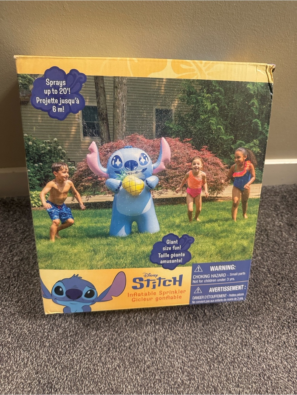 Disney Stitch 4ft Inflatable Sprinkler for kids - New